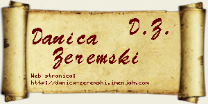 Danica Zeremski vizit kartica